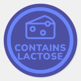 Enthält Milch laktosefreie Warnhinweise Allergie M Runder Aufkleber