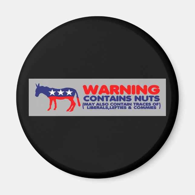 Enthält Nüsse antiliberal Magnet (Vorne)