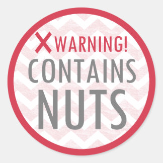 Enthält Nuts Food Allergy Alert Stickers