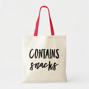 "Enthält Snacks" Einkaufstüte Tragetasche