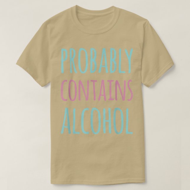 Enthält wahrscheinlich alkoholische Niedliche Matc T-Shirt (Design vorne)