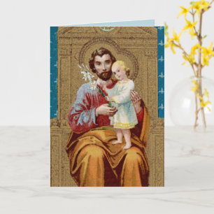 Enthronter St. Joseph mit dem Jesuskind Karte