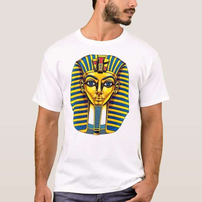 Enthüllung der Legende: Tutankhamun Pharaoh Mask T-Shirt (Vorderseite)