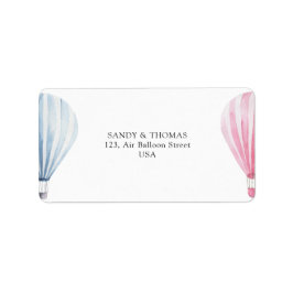 Enthüllung über das Geschlecht der Luftballons Adressaufkleber