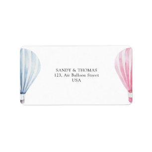 Enthüllung über das Geschlecht der Luftballons Adressaufkleber