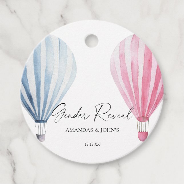 Enthüllung über das Geschlecht der Luftballons Geschenkanhänger (Vorderseite)