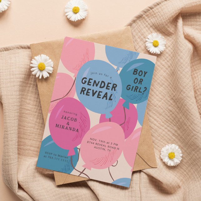 Enthüllung über das Geschlecht Einladung (Von Creator hochgeladen)