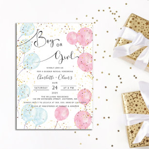 Enthüllung über das Geschlecht von Aquarellonen Einladung