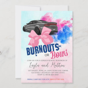 Enthüllung von Ausbrüchen oder Bows Gender Einladung