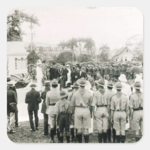 Enthüllung von Kriegsdenkmälern Quadratischer Aufkleber