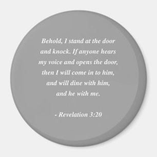 ENTHÜLLUNGS-3:20 Bibel-Vers Magnet