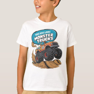 Enthusiastischer Kid- und Monster-Truck T-Shirt