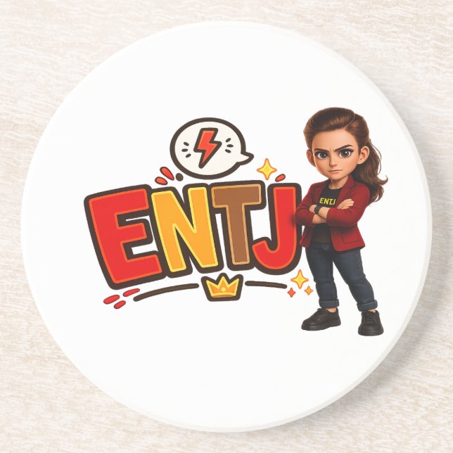 ENTJ — A Conquistadora Visionária Getränkeuntersetzer (Vorne)