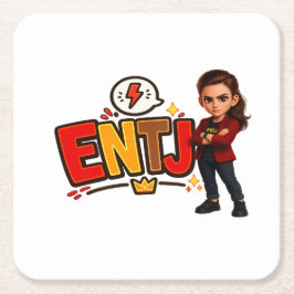ENTJ — A Conquistadora Visionária Rechteckiger Pappuntersetzer