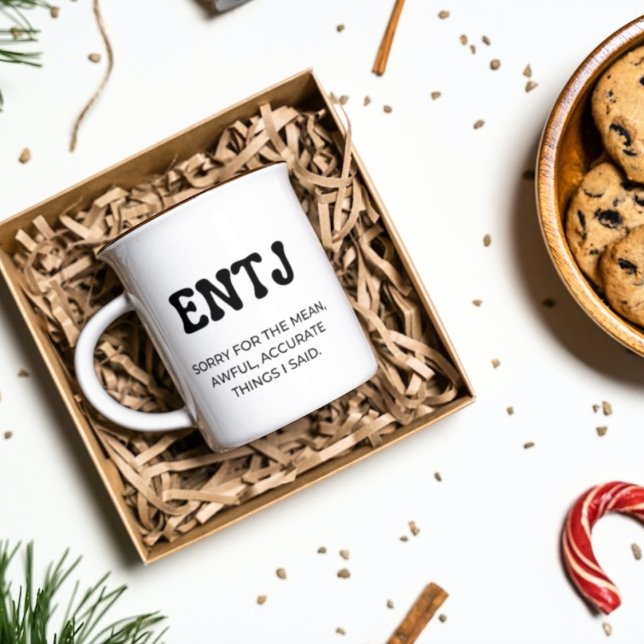 ENTJ MBTI Funny Zitat mit Black Text Coffee Tasse (Von Creator hochgeladen)