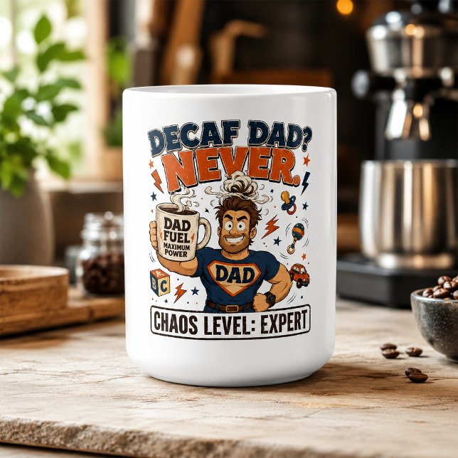 Entkoffeinierter-Vater-Chaos-Level-Experte-Tasse V Kaffeetasse (Von Creator hochgeladen)