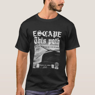 Entkommen Sie diesem Weg Vintagen Rock Black/White T-Shirt
