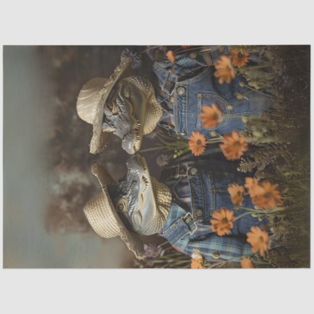 Entkoppelter landwirtschaftlicher Alligator Seidenpapier (Vorderseite)