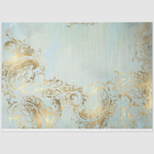 Entkoppelung von Peacock Gold und Dusty Blue Seidenpapier