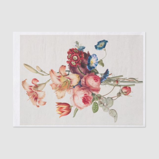 Entkopplung der Blume durch Blumenmuster Seidenpapier (Vorderseite)