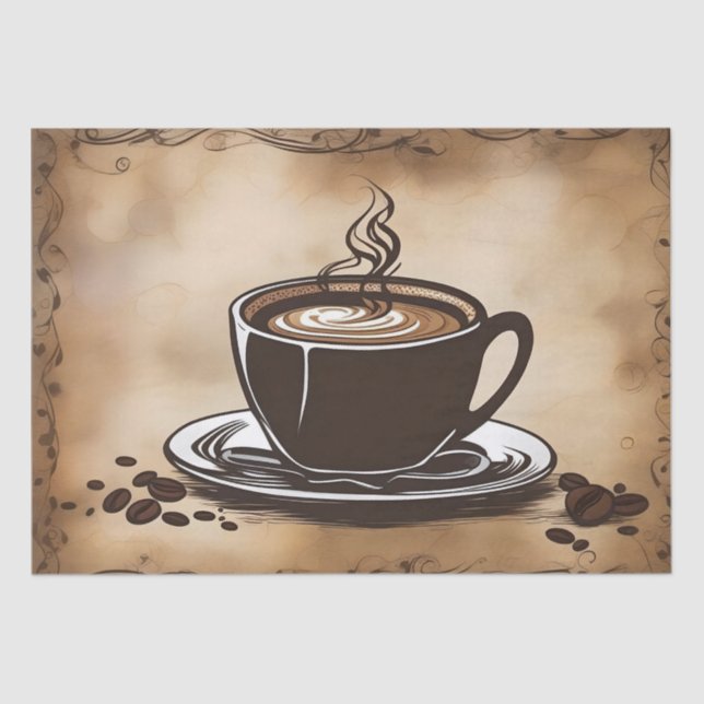 Entkopplung der letzten Kaffeekuchen / Seidenpapier (Vorderseite)