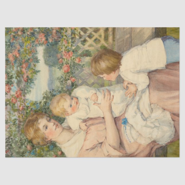 Entkopplung von viktorianischen Frauen und Kindern Seidenpapier (Vorderseite)