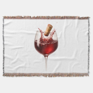 Entkorkte Liebe Elegantes Wein-Splash-Hochzeitsges Decke