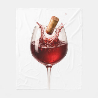 Entkorkte Liebe Elegantes Wein-Splash-Hochzeitsges Fleecedecke