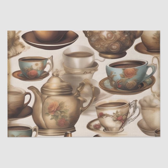 Entkundung von Kaffeekassen / Seidenpapier (Vorderseite)