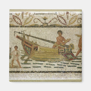 Entladen eines Schiffes Magnet