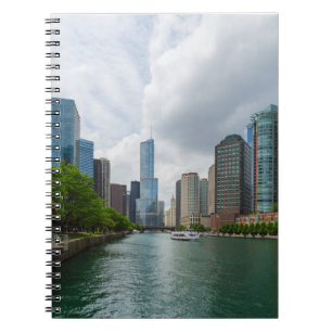 Entlang Chicago River Notizblock