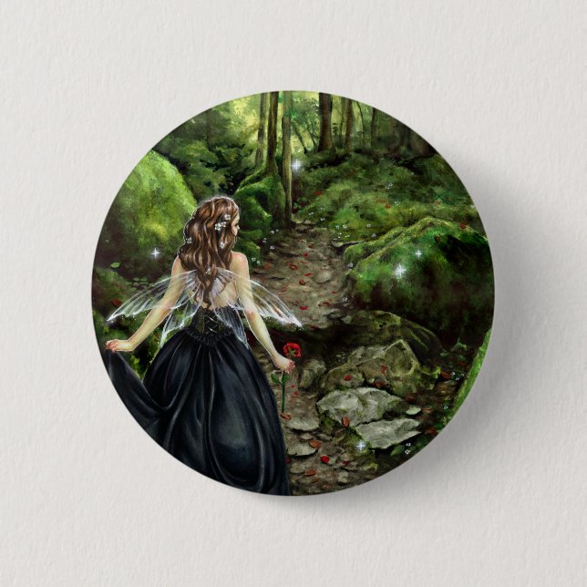 Entlang dem Waldweg-Knopf Button (Vorderseite)