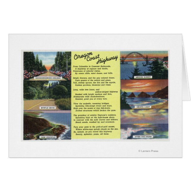 Entlang der Oregon Coast Highway mit einem Gedicht (Vorderseite (Horizontal))