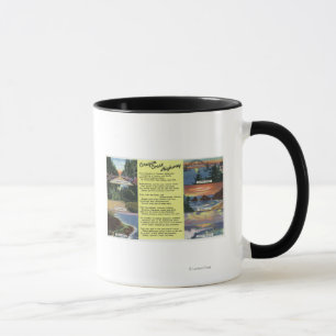 Entlang der Oregon Coast Highway mit einem Gedicht Tasse