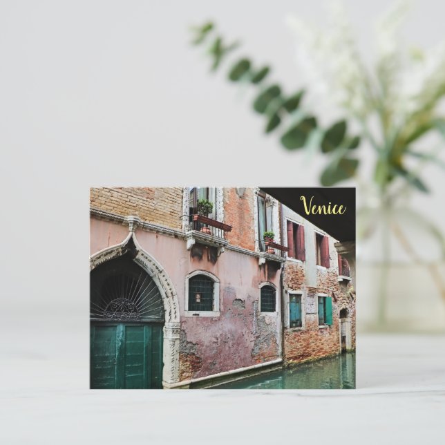 Entlang der Venedig-Kanäle Postkarte (Stehend Vorderseite)