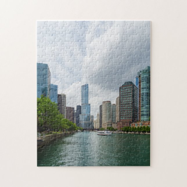 Entlang des Chicago River Puzzle (Vertikal)