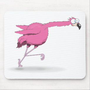 Entlang Flamingo laufen Mousepad