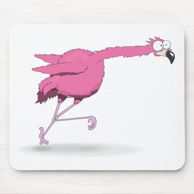 Entlang Flamingo laufen Mousepad (Vorne)