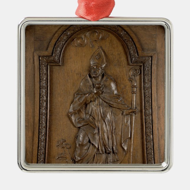 Entlastung, die Bischof St. Medard darstellt Silbernes Ornament (Vorne)