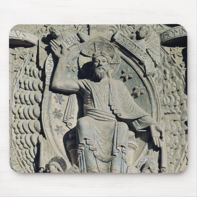 Entlastung, die Christus im Ruhm darstellt Mousepad (Vorne)