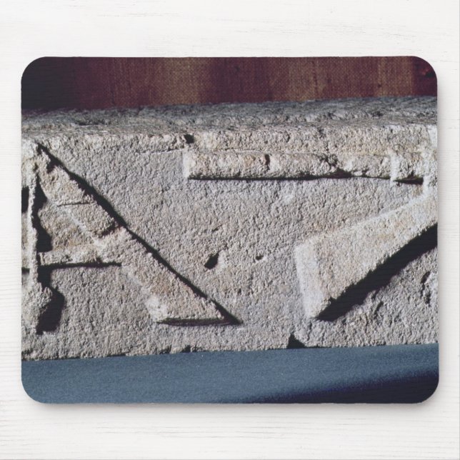 Entlastung, die das Instrument eines Steinmetzes Mousepad (Vorne)