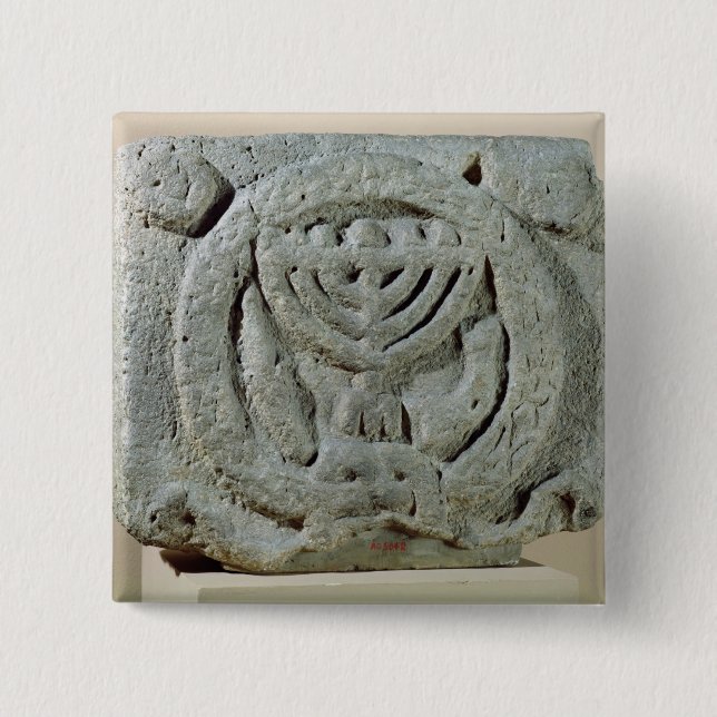 Entlastung, die ein menorah darstellt button (Vorderseite)