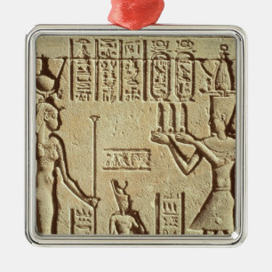 Entlastung, die ein Pharao darstellt Silbernes Ornament
