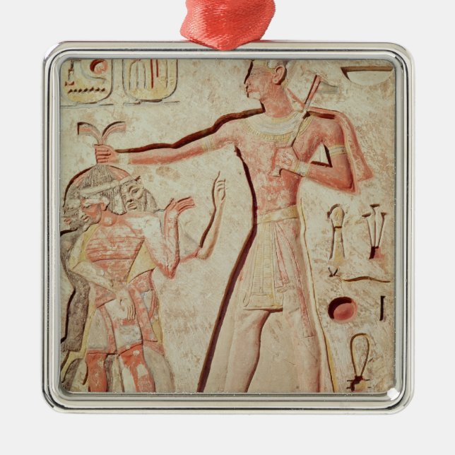 Entlastung, die Ramesses II smiting Feinde Silbernes Ornament (Vorne)