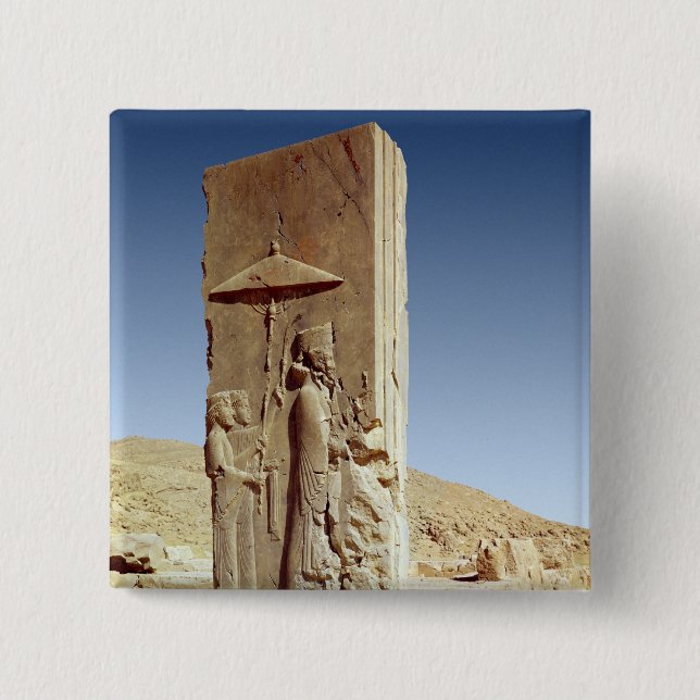 Entlastung im Hall von hundert Spalten Button (Vorderseite)