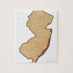 Entlastungs-Karte von New-Jersey Puzzle