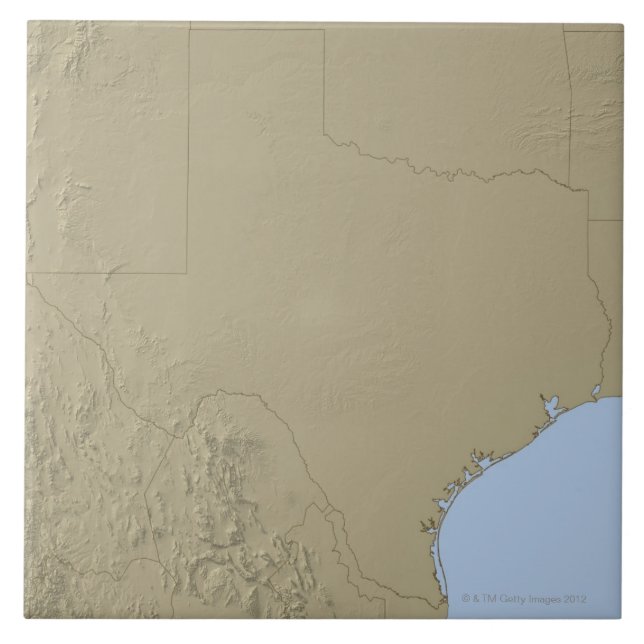 Entlastungs-Karte von Texas 2 Fliese (Vorderseite)