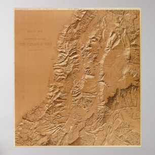 Entlastungskarte von Utah Poster