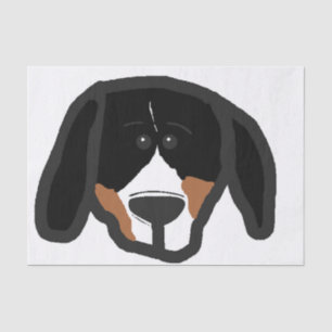 Entlebucher 2-seitiger Hundekopf-Cartoon Seidenpapier