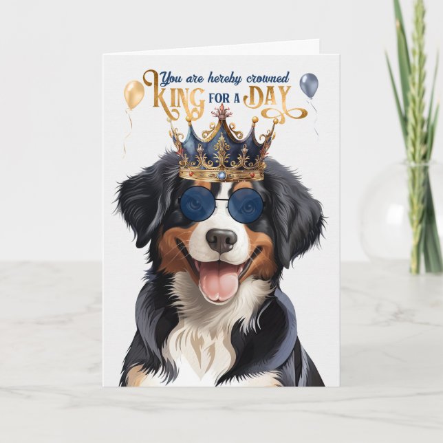 Entlebucher Mountain Dog King Funny Birthday Karte (Vorderseite)